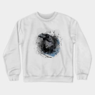 Crow bird art #crow #bird Crewneck Sweatshirt